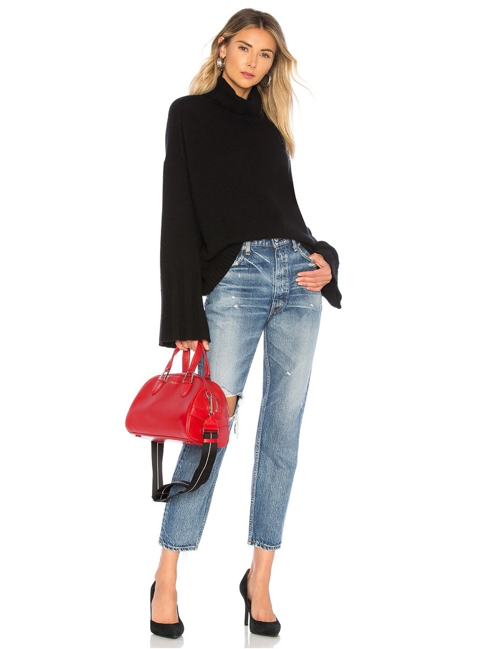 MOUSSY VINTAGE Marshall Boy Skinny in Blue Ankle Jeans Japanese Jeans Distressed